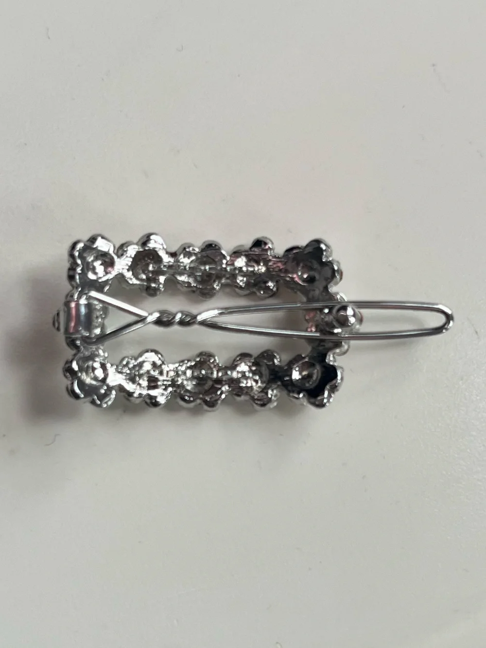 Crystal Rectangle Rhinestone Hair Barrette